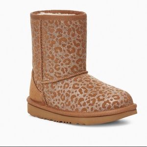 NIB Kids UGG glitter leopard boots toddler 6